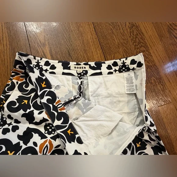 Boden Floral Ankle Pants in Black and Yellow - Picture 6 of 12